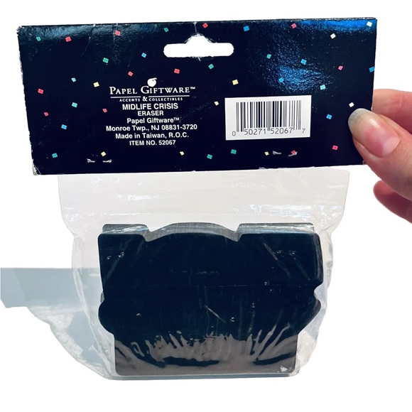 Vintage Y2K 2000s 50th Birthday Party Invitations Black Pink Sequins Plus Eraser - Picture 7 of 15